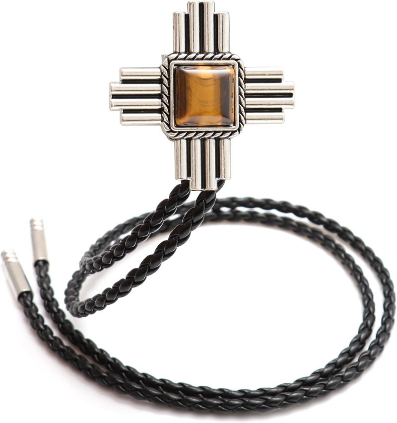 Wentur Stone Bolo Ties for Men Western - Vintage Cowboy Bolo Tie for Women Western Costume Accessories - Image 1